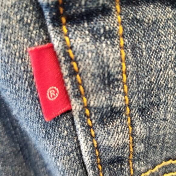 Levi's 515 Bootcut Curvy Blue Jeans Stretch Denim Plus Size 18 - Picture 8 of 12